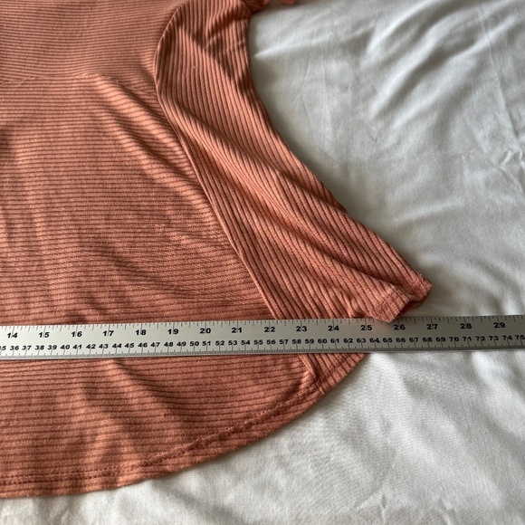 Promesa‎ Women's Short Sleeve Babydoll Mini Dress Semi-Sheer Salmon L Festival - Picture 10 of 11